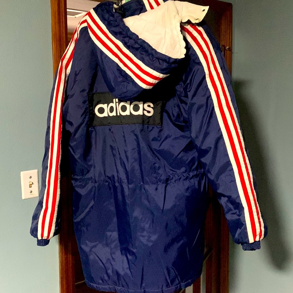 Vintage Adidas mens XL long jacketHip Hop Jacket